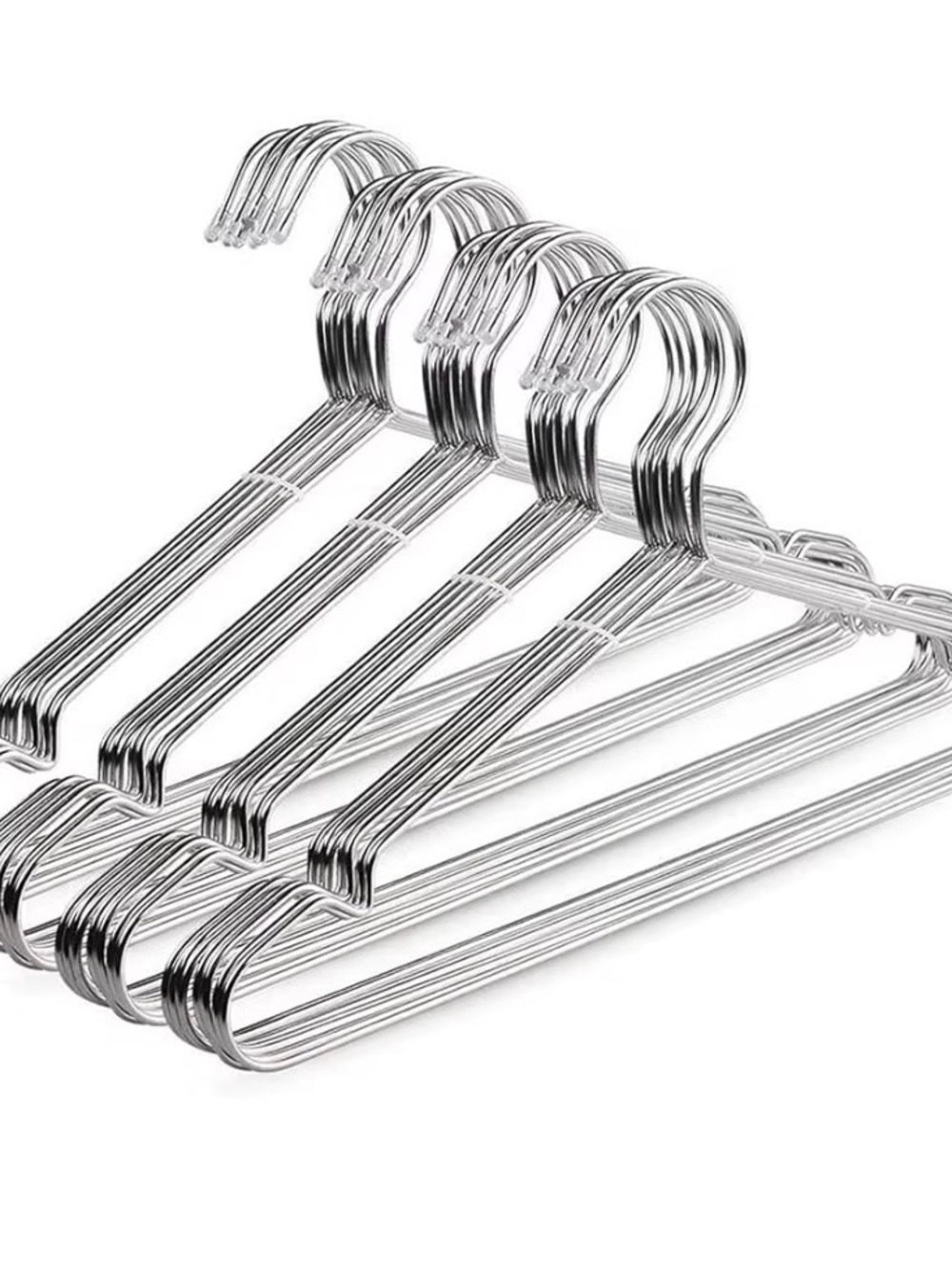 Stainless Steel Slim Coat Hangers - Silver (20 Pack)